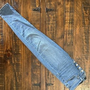 Button Fly Skinny Jeans